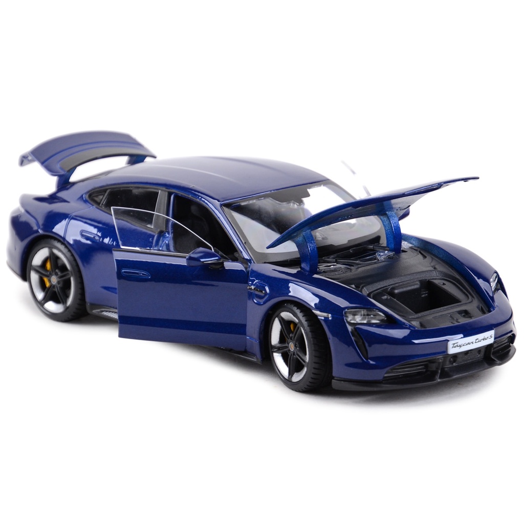 Mô hình xe hơi Porsche Taycan Turbo S Bburago màu trắng tỉ lệ 1:24