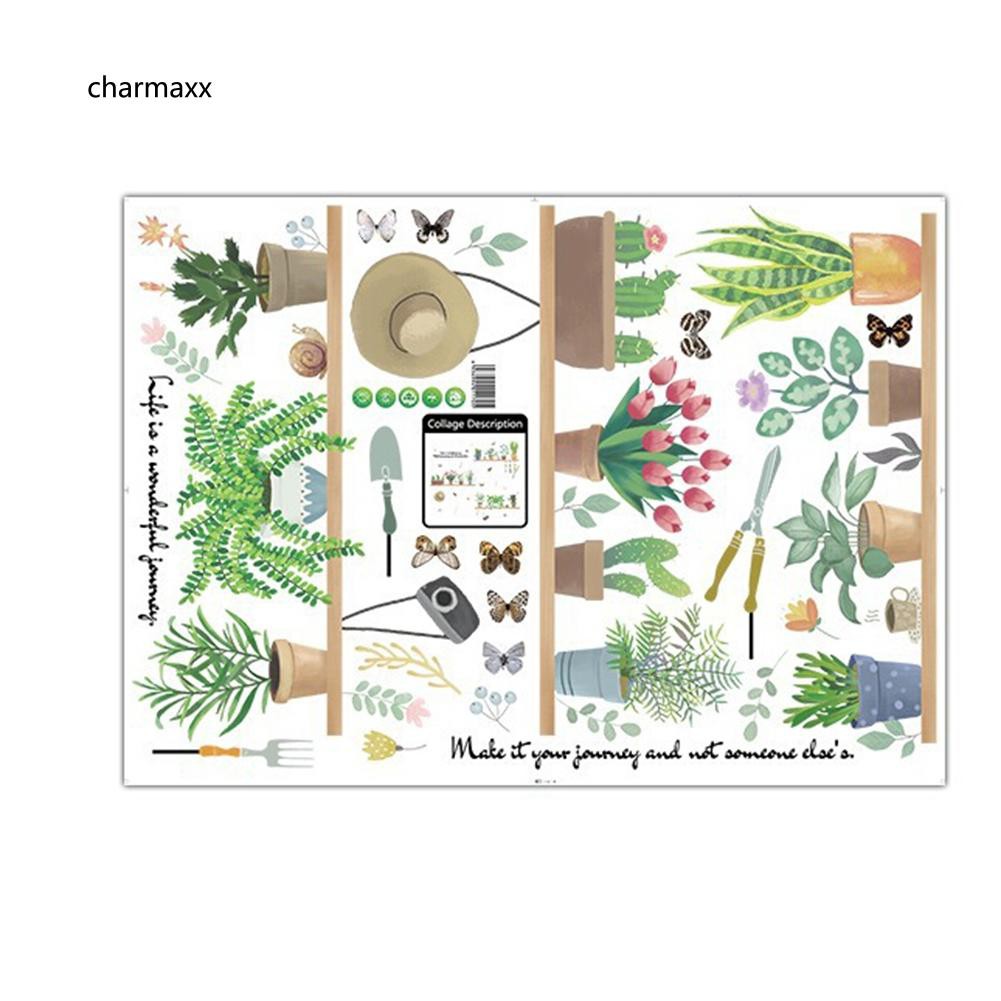 Miếng dán tường trang trí nội thất hình cây cảnh xinh xắn | BigBuy360 - bigbuy360.vn