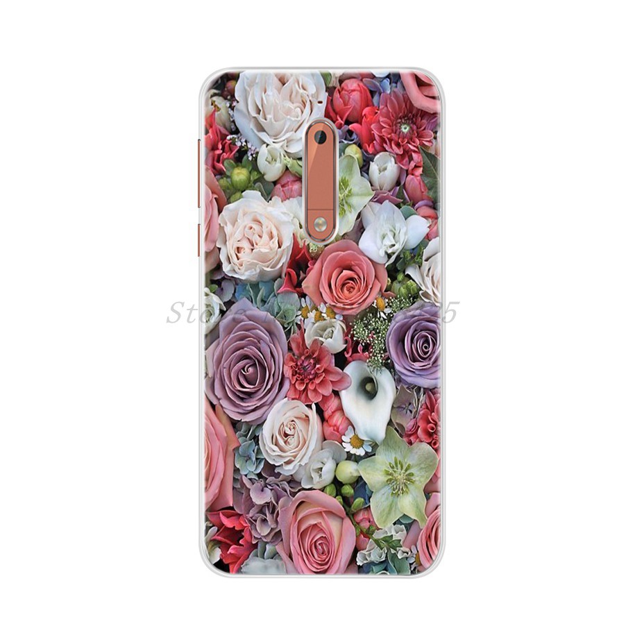 Ốp điện thoại silicon mặt nhám in họa tiết cho Nokia 5 Nokia5 2017 TA-1024 TA-1053 TA-1044