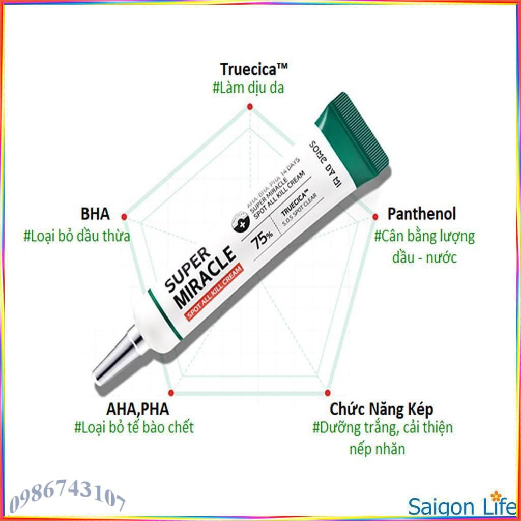 Kem mụn 14 ngày Some By Mi AHA-BHA-PHA 14 Days Super Miracle Spot All Kill Cream SV