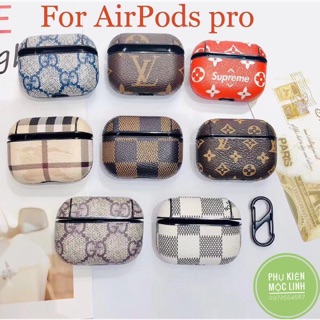 🌟 Vỏ bọc giả da Hiệu AirPods Pro 🌟 cho hộp sạc tai nghe Bluetooth Airpod 3