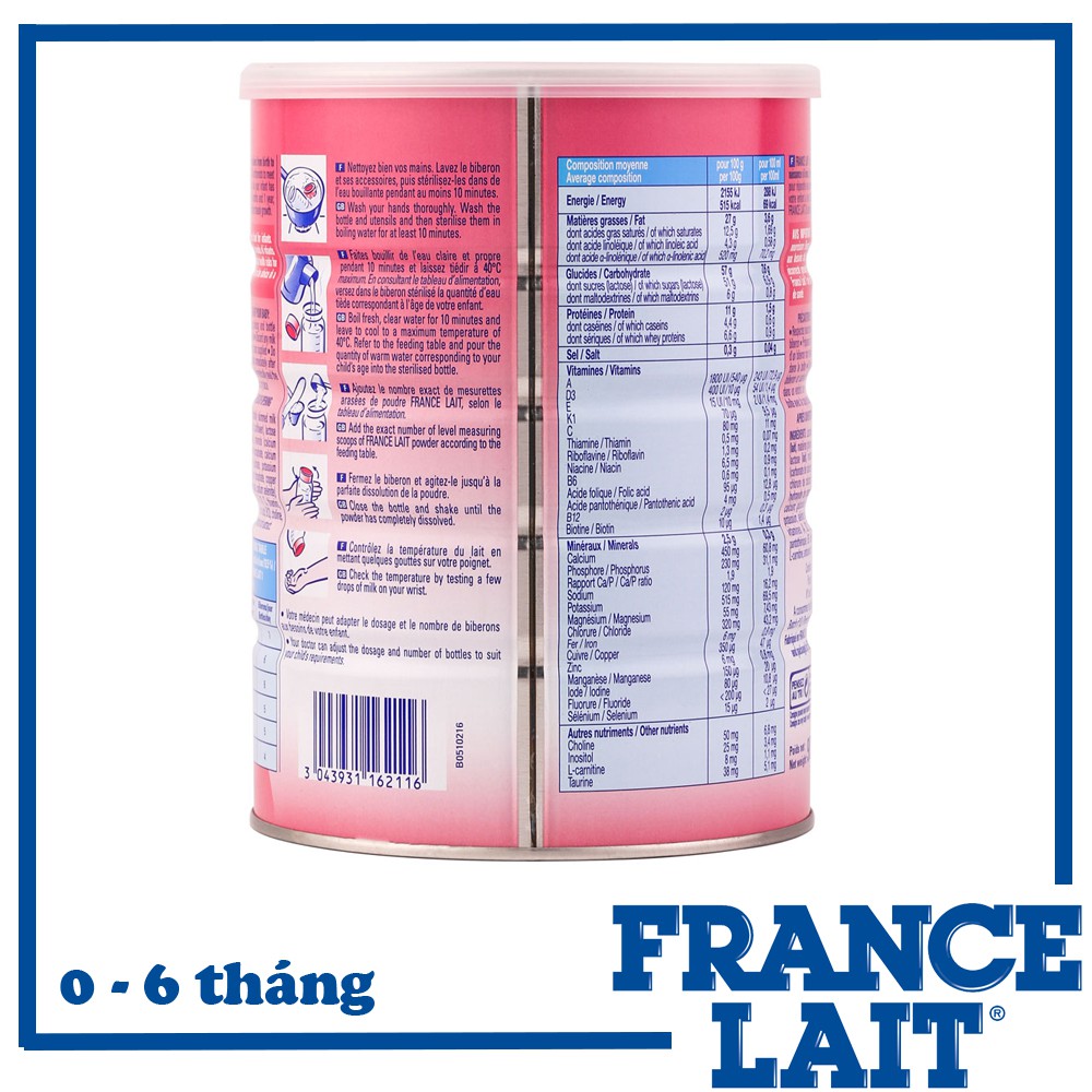 Sữa bột France Lait 1 ( 900g )