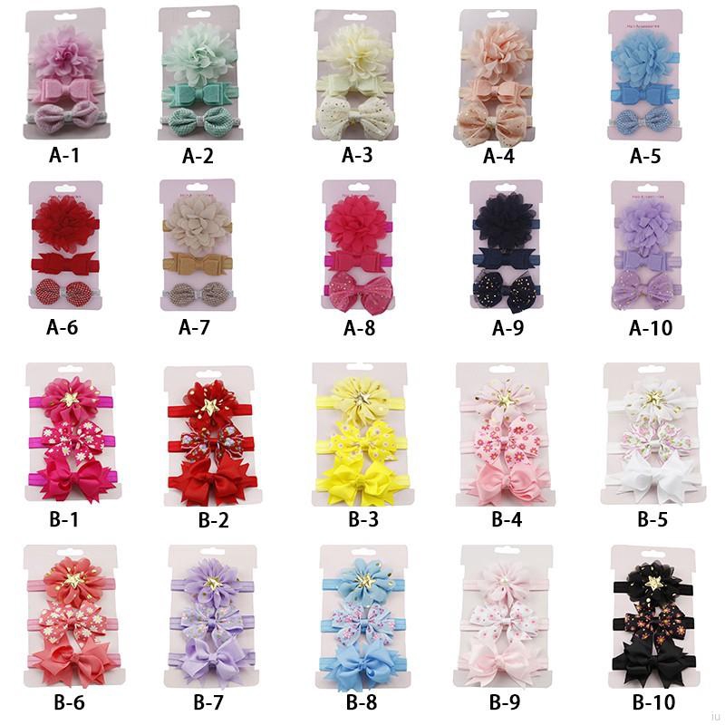Set 3 băng đô nơ / hoa xinh xắn cho bé