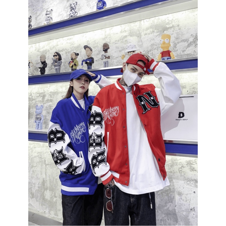 Áo Khoác Bomber Unisex Chữ N Chất Nỉ Mềm Mịn Phong Cách Bóng Chày Form Rộng Che Nắng Tốt Mặc Đẹp Thoải Mái NEW UNISEX