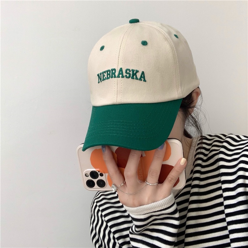 Mũ Lưỡi Trai Cotton Thêu Chữ Nebraska Thời Trang Dành Cho Nam Và Nữ