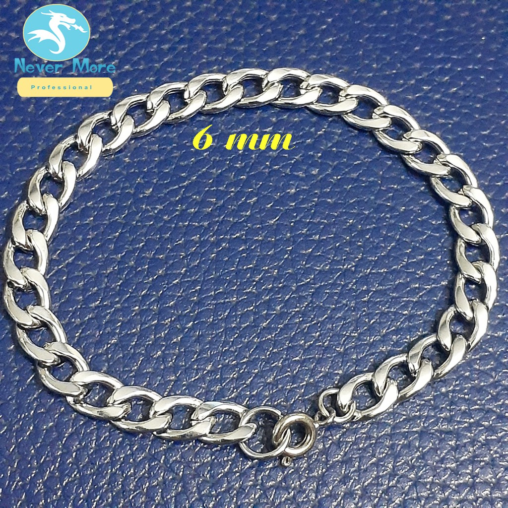 Lắc tay inox kiểu lặc đơn 6mm khóa xịn siêu đẹp, chuẩn thời trang, cá tính, độc đáo