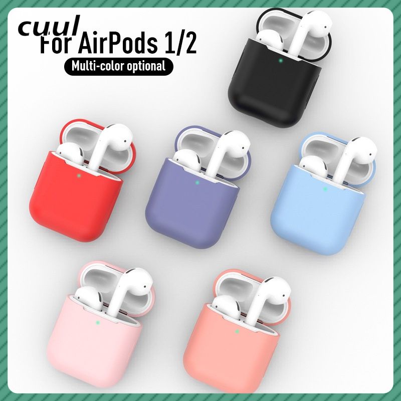 Chứng Khoán sẵn sàng Mềm Silicone Trường Hợp Cho Airpods2 thế hệ Silicone Tai nghe bìa cho AirPods Bộ tai nghe 1 2 thế hệ phổ chống-Mùa Thu vỏ COD