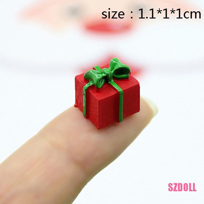 Set 5 Hộp Quà Tặng Giáng Sinh Mini 1/12 Cho Nhà Búp Bê