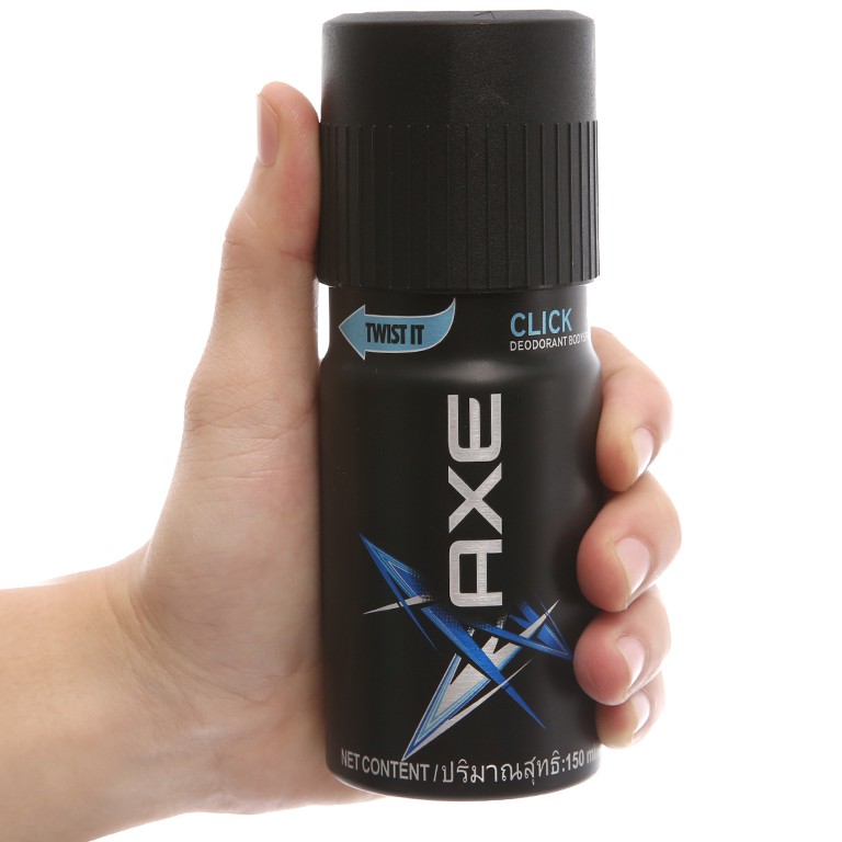 Xịt khử mùi Axe Click hương Nam tính chai 150ml