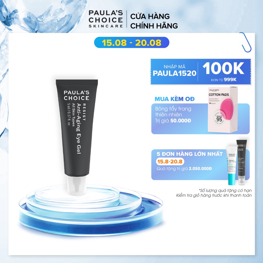 Kem mắt chống lão hóa, giảm thâm Paula's Choice Resist Anti-Aging Eye Gel 5ml 2149