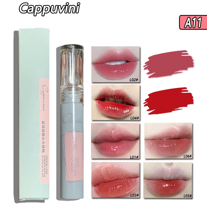 Son bóng CAPPUVINI 3g dưỡng ẩm lâu trôi tiện dụng