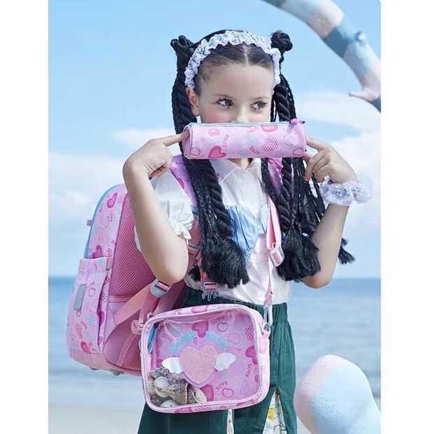 Balo Chống Gù UEK Tặng Kèm Túi Xách Và Hộp Bút Vải Balo Học Sinh Cặp Sách Chống Gù Cặp Chống Gù