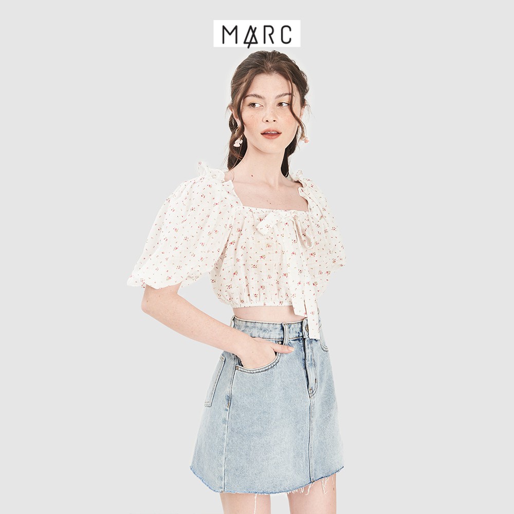 Áo nữ MARC FASHION croptop tay phồng họa tiết hoa nhí