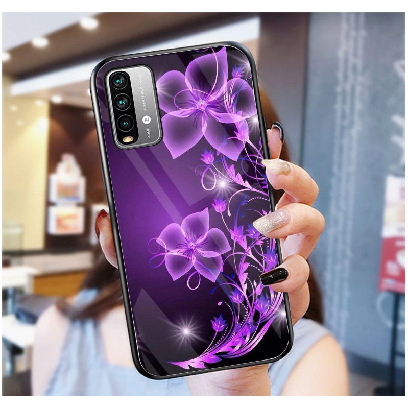 Ốp Lưng XIAOMI REDMI 9T,POCO M3 mặt kính cường lực cao cấp