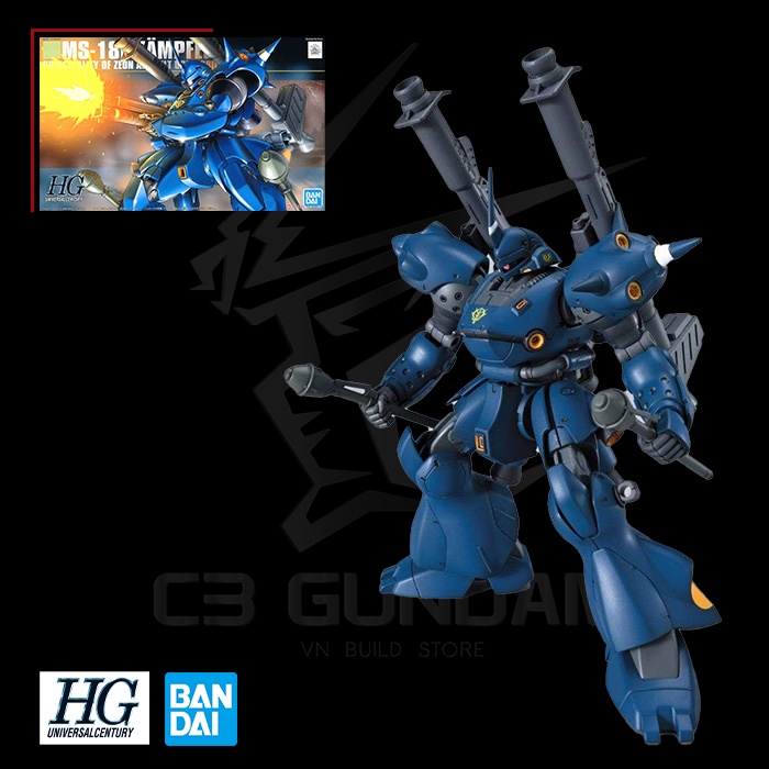 MÔ HÌNH ĐỒ CHƠI LẮP RÁP GUNDAM HG 089 1/144 MS-18E KAMPFER HGUC GUNPLA CHÍNH HÃNG NHẬT BẢN