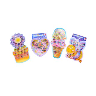 JS*4 / Wonderful Children Stickers Earring Cartoon Reward Crystal Stickers Toy Wholesale