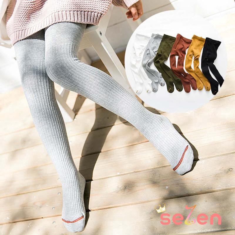 Quần legging 1 màu phong cách thu đông cho bé gái