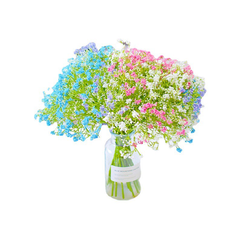 16pcs/set Hoa Gypsophila hoa giả décor Giả Có Hơi Thở Dùng Trang Trí Tiệc Cưới trang trí nhà cao cấp