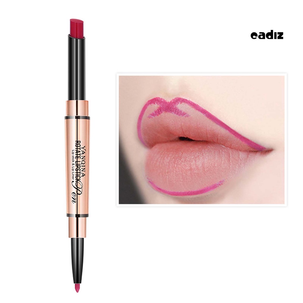 Bút Kẻ Viền Môi Hai Đầu Màu Lì Chống Thấm Nước Đa Năng 1.7g