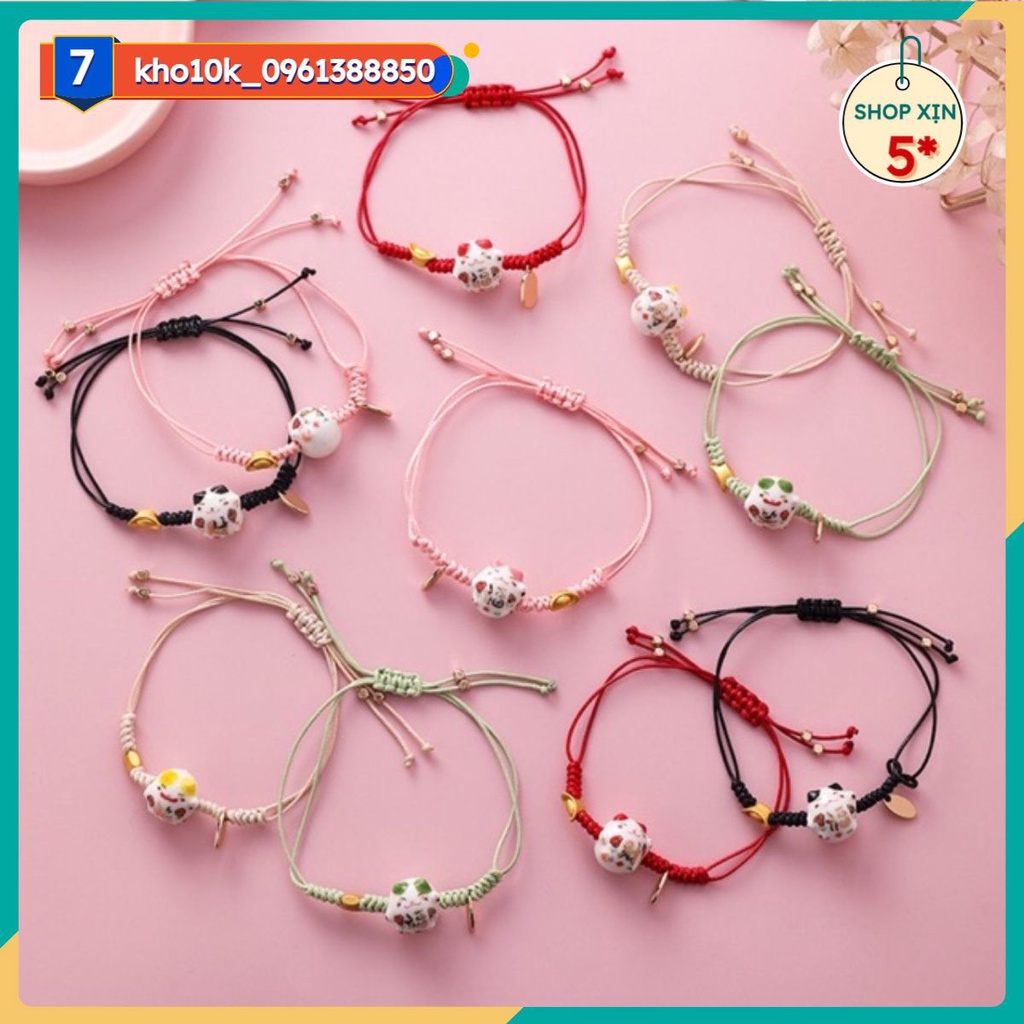 Sỉ 12 vòng tay mèo thần tài may mắn quý phái  90k
