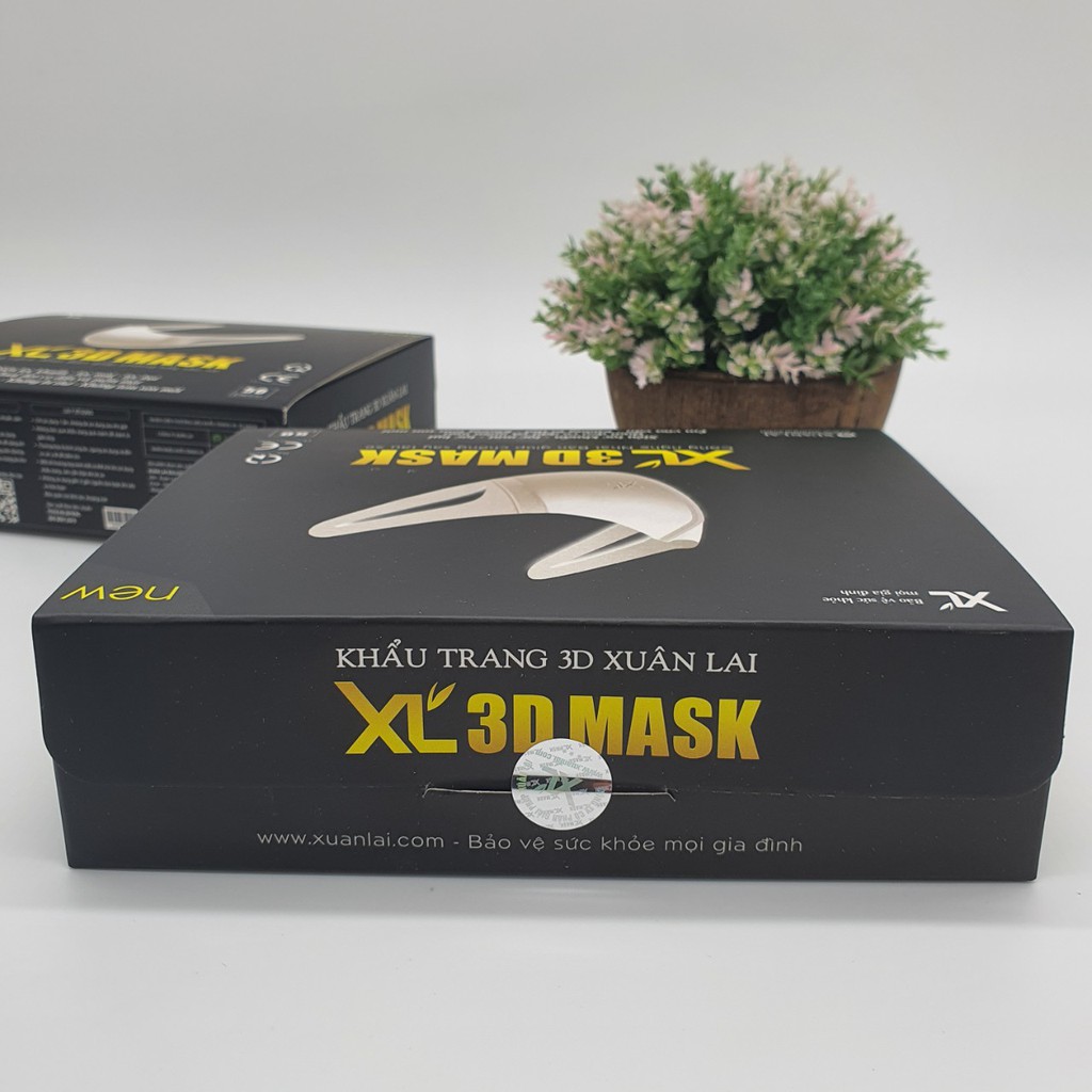 Khẩu trang 3D Xuân Lai ( Vỏ đen Khẩu trang màu trắng - Hộp 50 chiếc ) | BigBuy360 - bigbuy360.vn