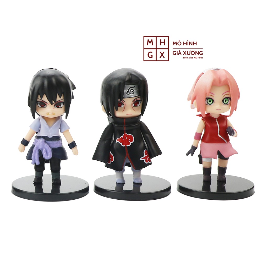 Mô hình Naruto chibi bán lẻ 12 nhân vật Naruto Sasuke Sakura Gaara Itachi Kakashi Hinata Jiraira ... Figure Anime Naruto