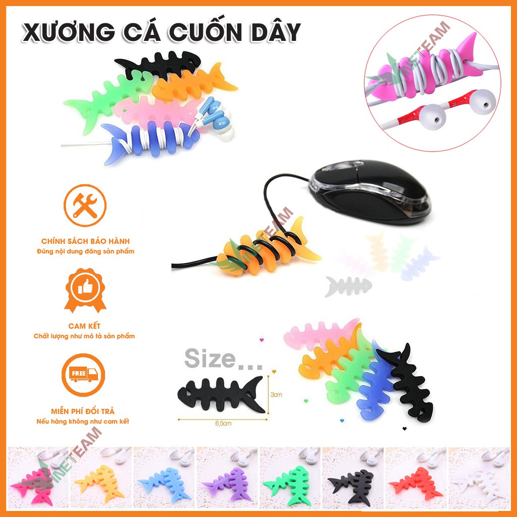 5 Dụng cụ quấn dây tai nghe, dây cáp hình xương cá