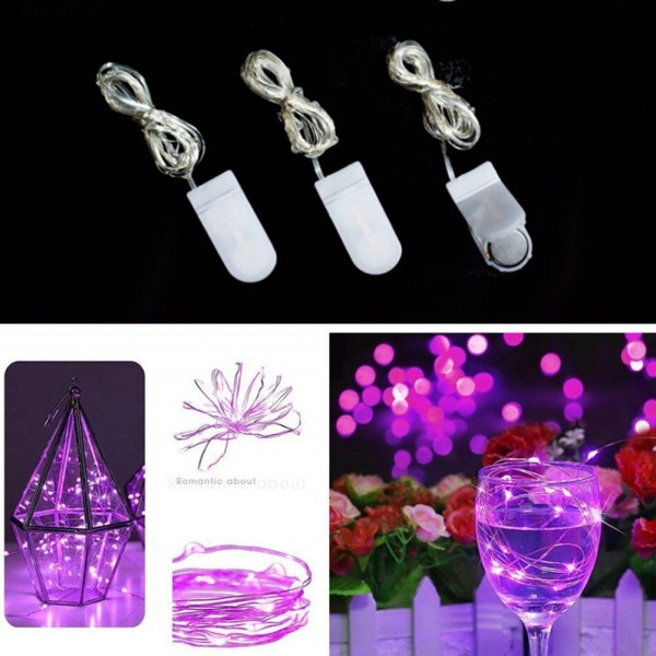 Dây đèn LED 10 bóng 1m sử dụng năng lượng mặt trời