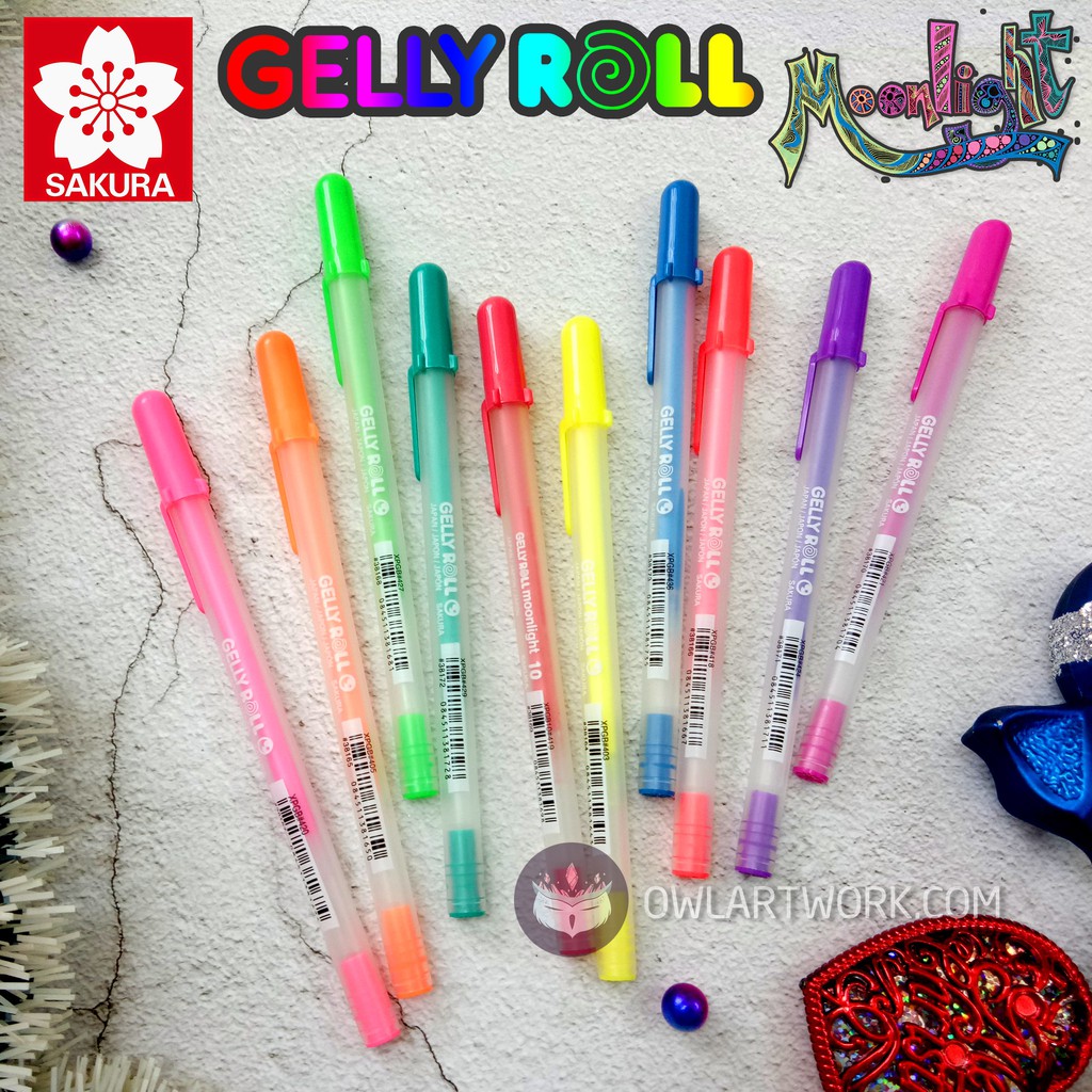 [CHÍNH HÃNG] Bút Gel Lẻ Dạ Quang Sakura Gelly Roll Color Dòng Moonlight