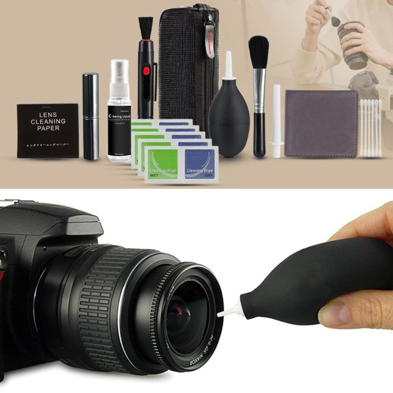 Bộ Dụng Cụ Vệ Sinh Ống Kính Máy Ảnh Kỹ Thuật Số Chuyên Nghiệp Kèm Túi Đựng Ốp