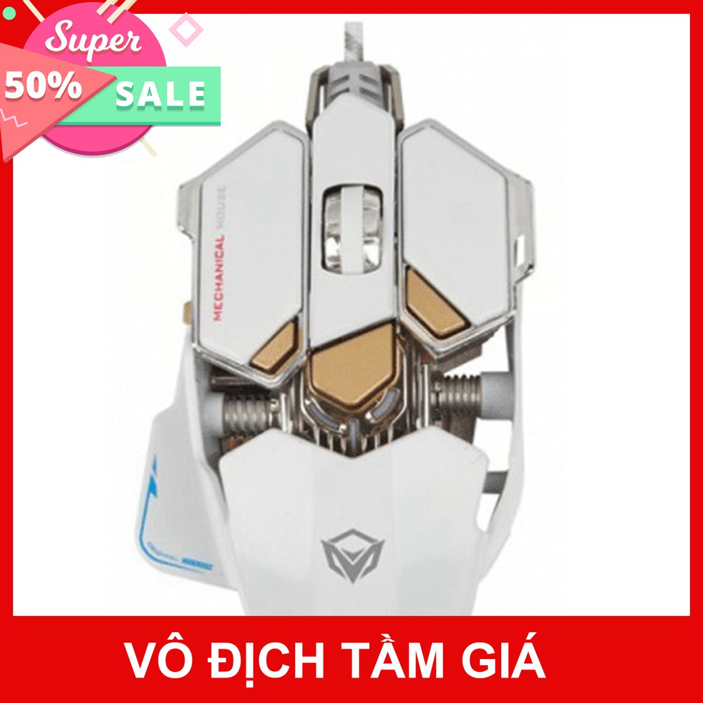 Chuột cơ Gaming Meetion MT990 - Bảo hành 24 tháng - Hàng siêu cấp - Độ bền cực cao - Màu trắng và đen - Bảo hành 2 năm