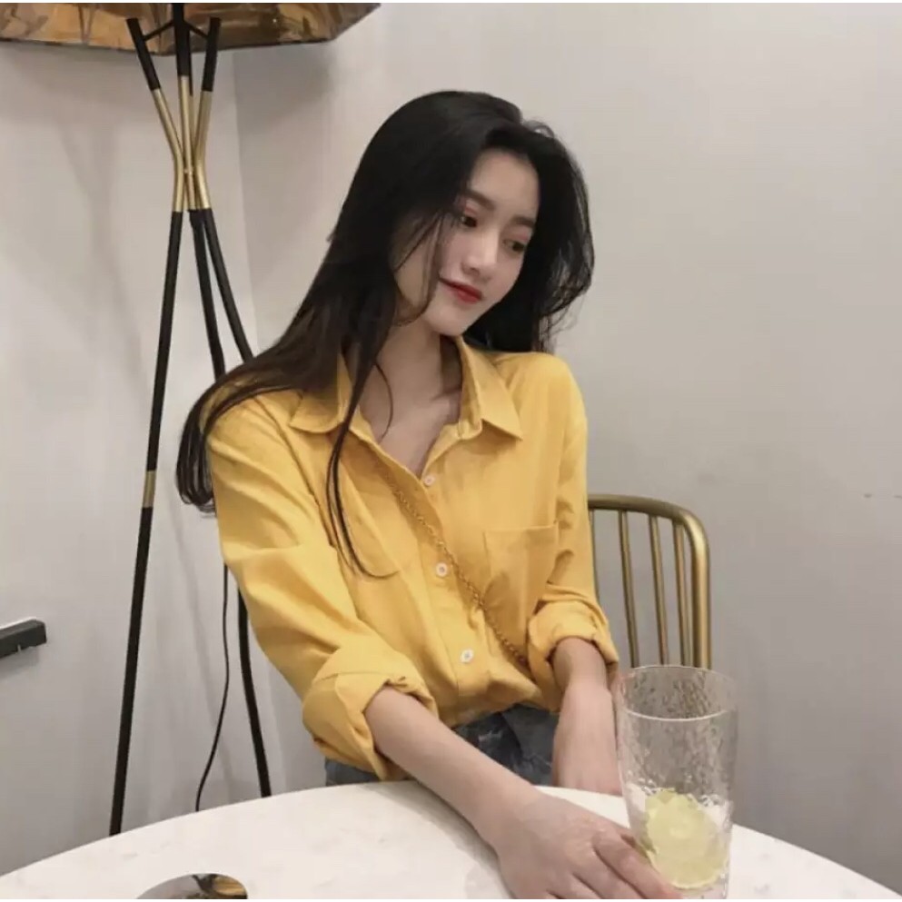 Áo Sơ Mi Trơn Dài tay Đủ Màu Vải Kate Mềm Mại