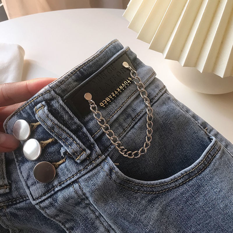 Quần Short Denim Lưng Cao Ống Rộng Thời Trang Xuân Hè Dành Cho Nữ (Giao Hàng 15 Ngày) 2021