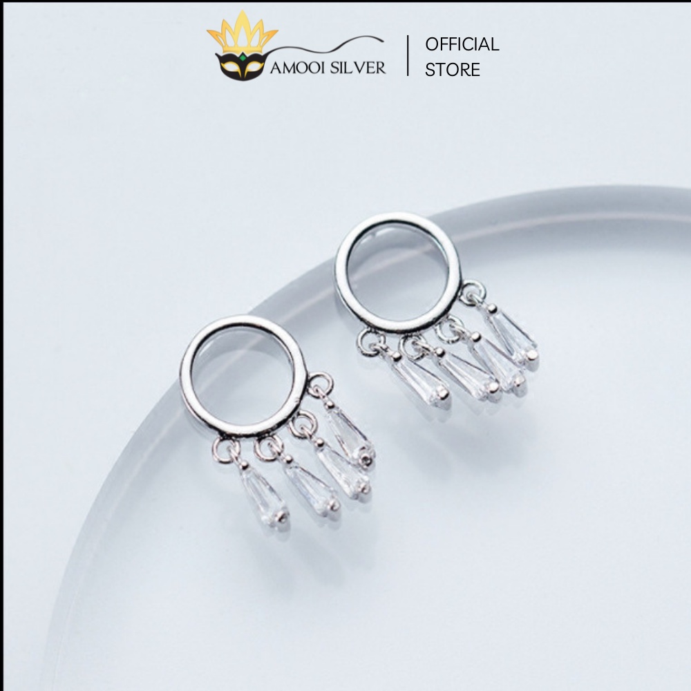 Bông tai bạc S925 dream catcher - Amooi Silver AB15