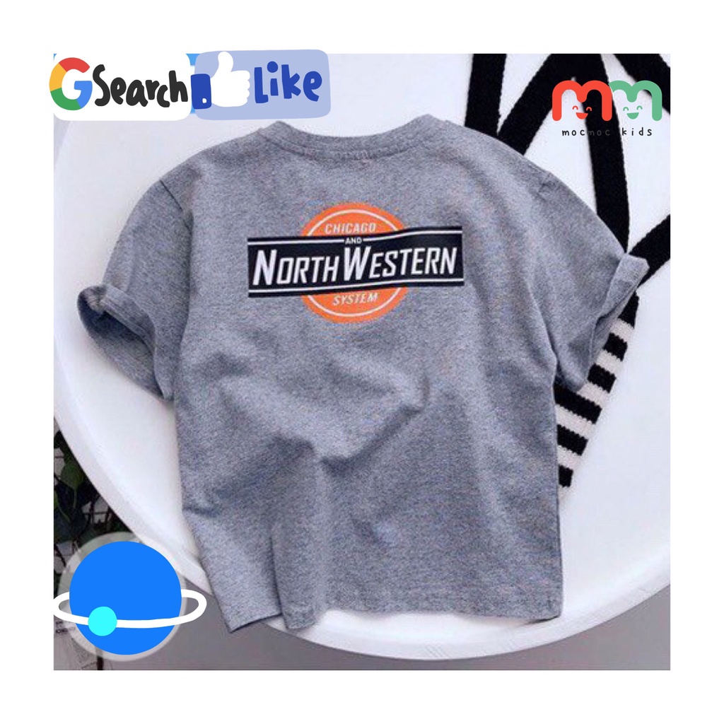 Áo thun bé trai cộc tay size đại thun cotton cao cấp mềm mịn thấm hút tốt cho bé 10kg đến 49kg