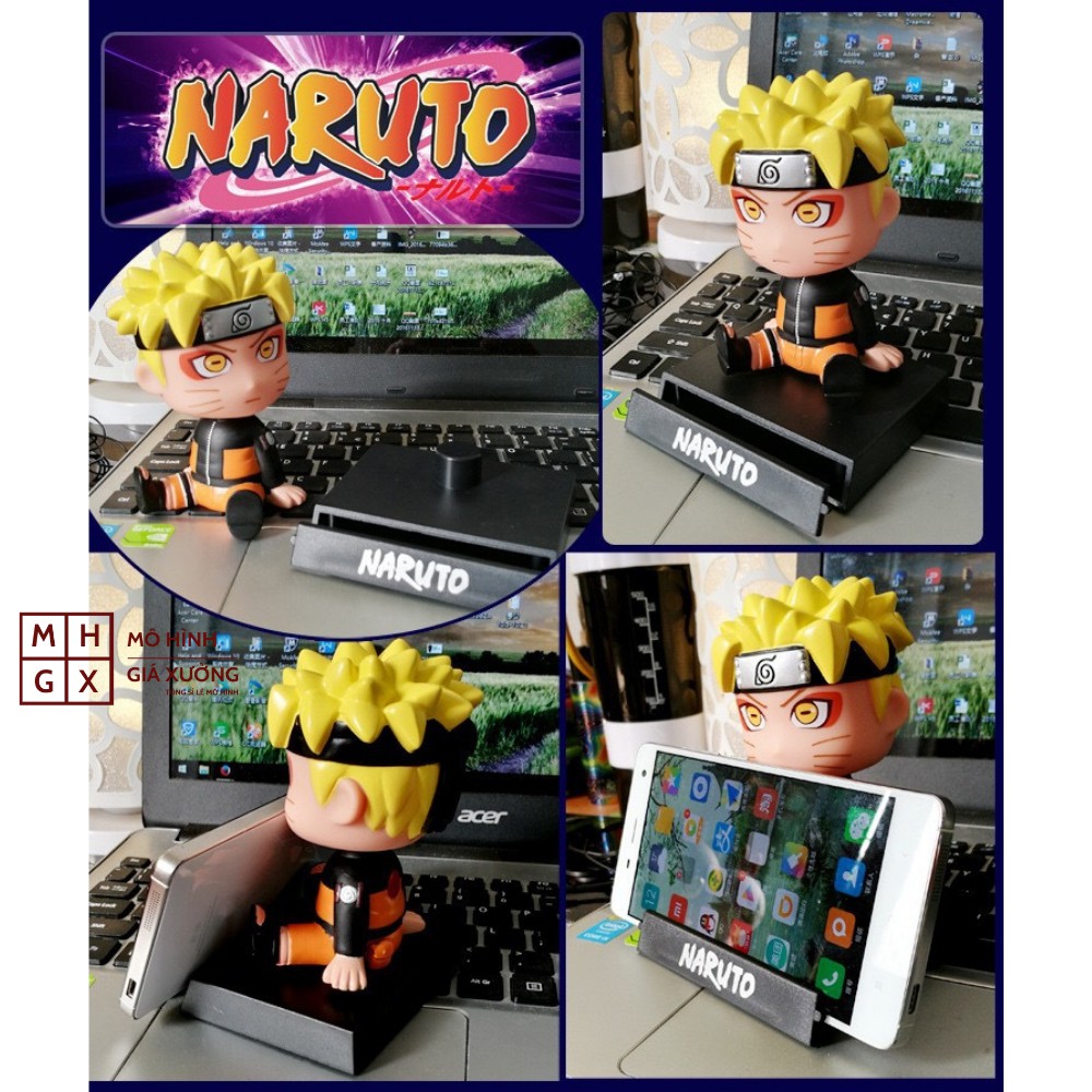 Mô Hình Uzumaki Naruto Trang trí taplo ô tô - Trang trí bàn học bàn , bàn làm việc - Kê Điện Thoại - Figure Naruto