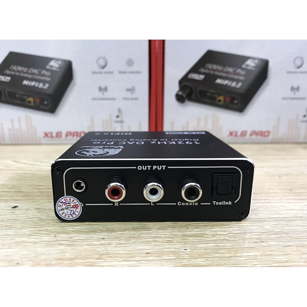 (Hàng Chính Hãng) Bộ Chuyển Âm Thanh Quang Vinagear XL6 Pro tích hợp nút tăng giảm âm lượng