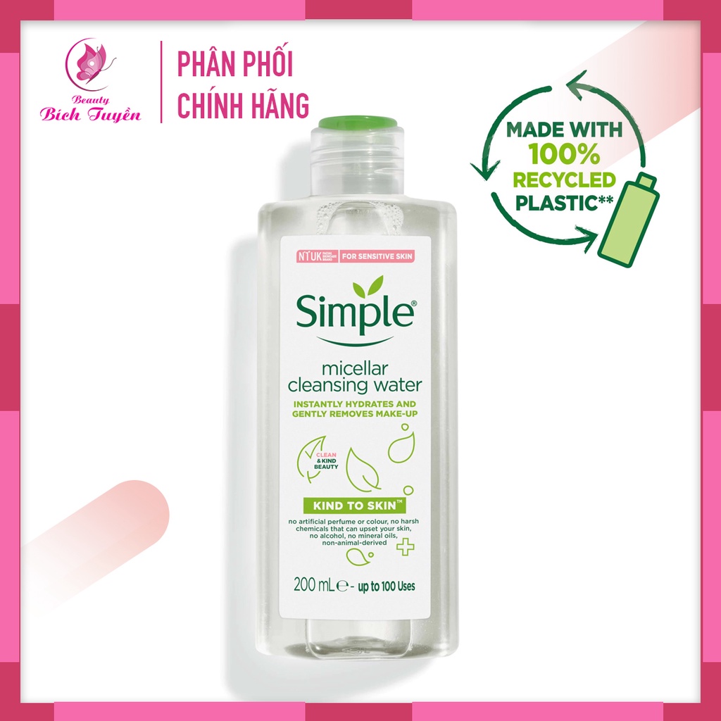 Nước Tẩy Trang SIMPLE Micellar Cleansing Water 200ml