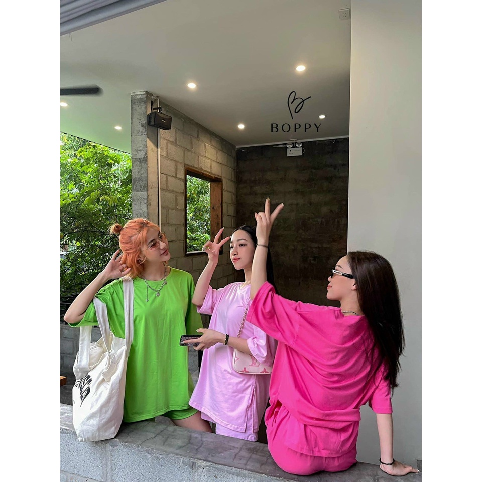 (Loại đẹp) SÉT BỘ ĐỒ COTTON ĐÙI NHIỀU MÀU SẮC MẶC THEO NHÓM, BỘ ĐỒ TRƠN NHIỀU MÀU SẮC