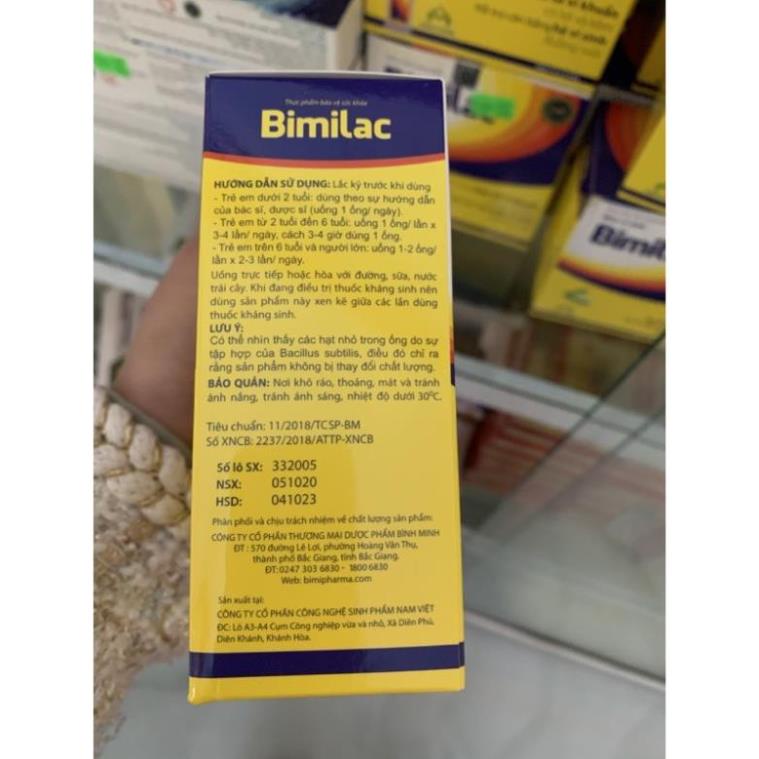 Bimilac men vi sinh đường ruột, kích thích hỗ trợ tiêu hóa