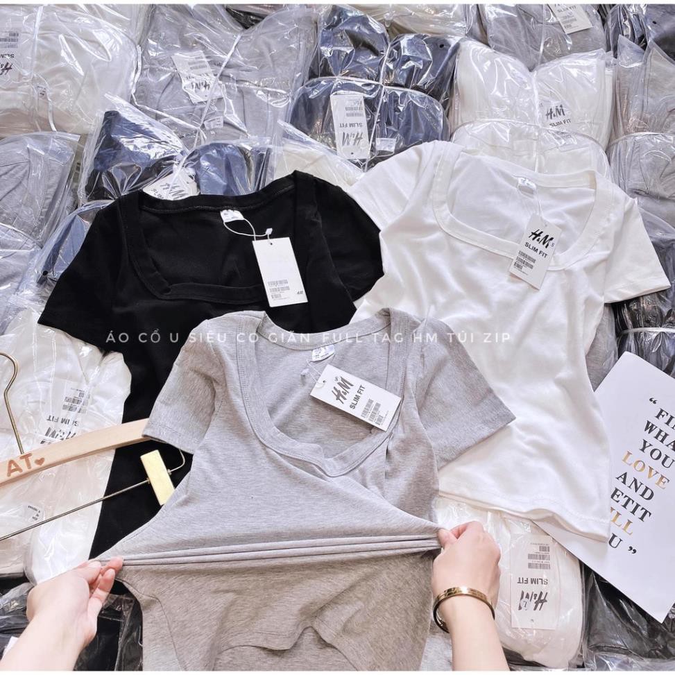 Áo Thun Cổ Vuông Cộc Tay Nữ HÓT | BigBuy360 - bigbuy360.vn