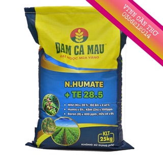 Phân bón sinh học Đạm Cà Mau N.HUMATE+TE 28.5 tan nhanh trong nước gói 1kg
