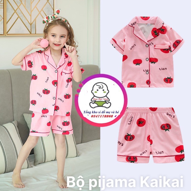 (Kaikai8-16kg) Bộ quần áo quảng châu xuất Hàn cho bé- Bộ quần áo cotton pijama cho bé gái