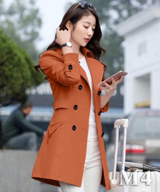 Áo khoác Măng Tô Kaki Nữ Xinh Xắn
