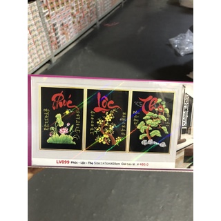 Tranh đính đá phúc lộc thọ LV099