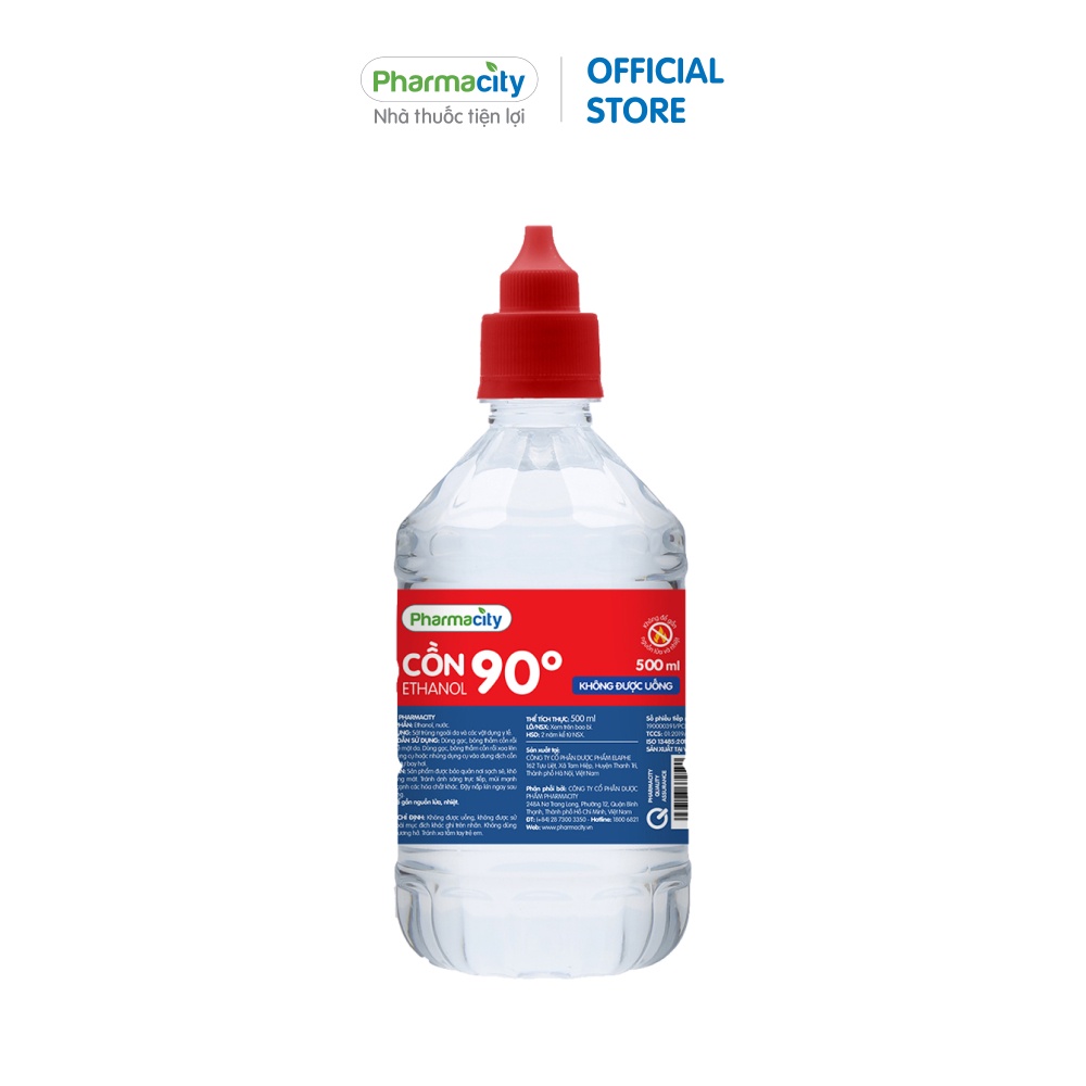 Cồn 90, 70 Pharmacity (500ml)