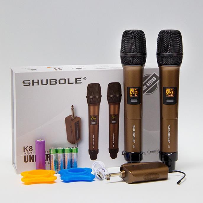 Micro không dây chính hãng Shubole K8 (2 mic) - Chất lượng đỉnh cao