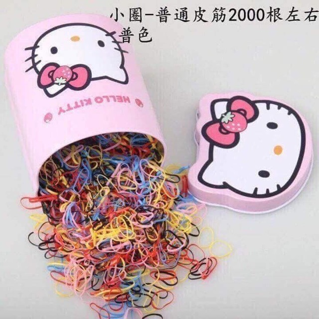 Hộp dây buộc toc kitty cho bé.