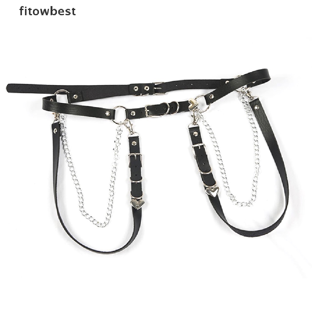 Dây Đeo Thắt Lưng Giả Da Phong Cách Gothic Punk Cá Tính Dành Cho Nữ