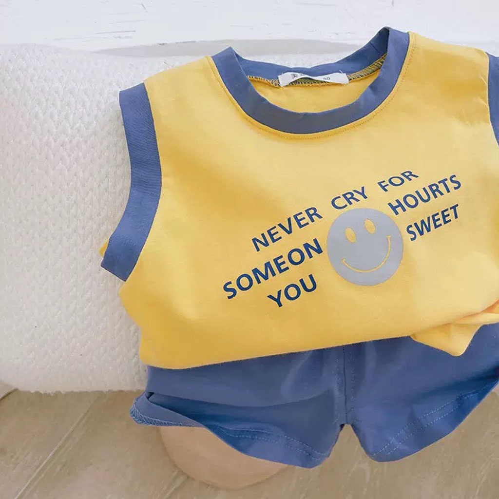 Bộ Sát Nách Never Cry Cho Bé Trai, Bộ Sát Nách Chất cotton Cao Cấp Cho Bé Từ 7-28kg - LILA KIDS